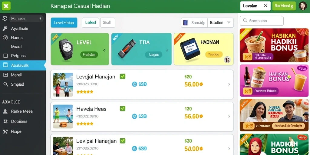 Tampilan antarmuka permainan yang menarik.