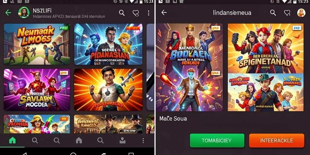 Tampilan awal aplikasi dengan desain yang menarik.