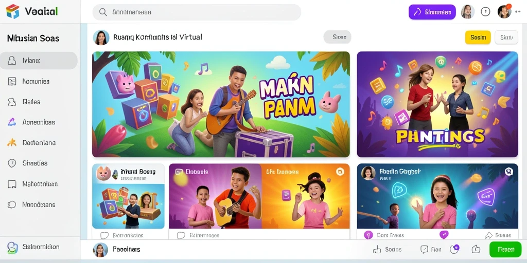 Tampilan karakter menawan yang penuh warna.