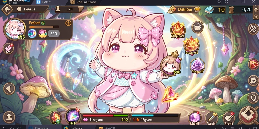 Tampilan gameplay yang menarik dan penuh warna.